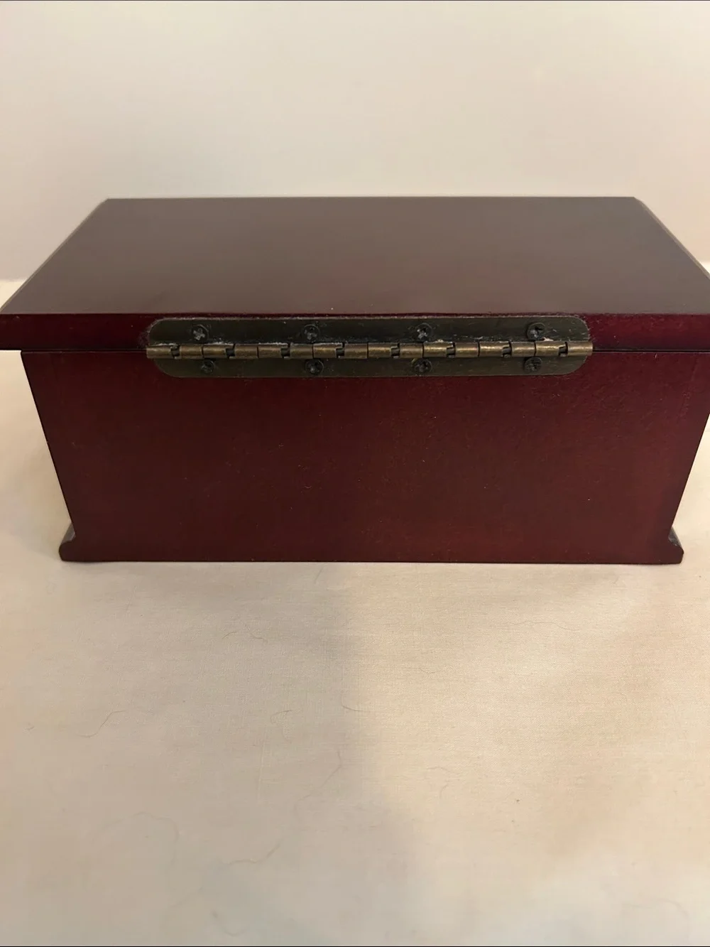 Brighton Wooden Jewelry Box with Heart Pull - Dark Cherry